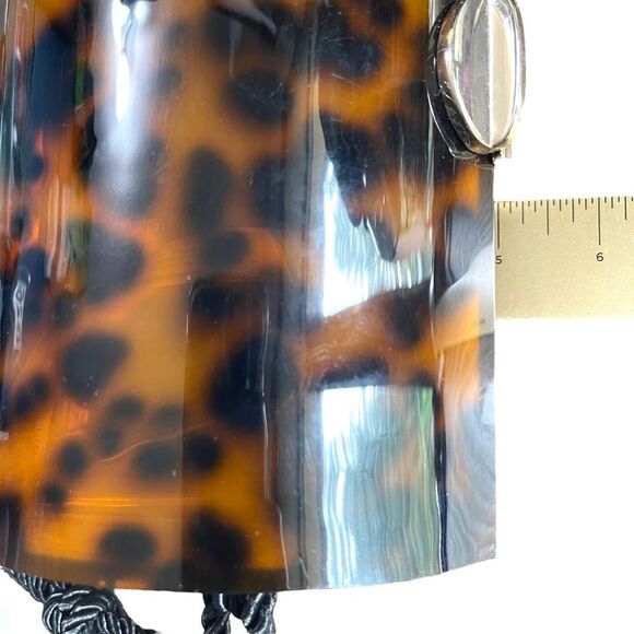 NWT ZARA Tortoiseshell Acrylic Hinged Shoulder Bag - Picture 9 of 12